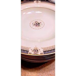 Mikasa Grande Ivory Tropez L5504 Japan Coup Soup Set 4 Elegant Floral‎ Gold